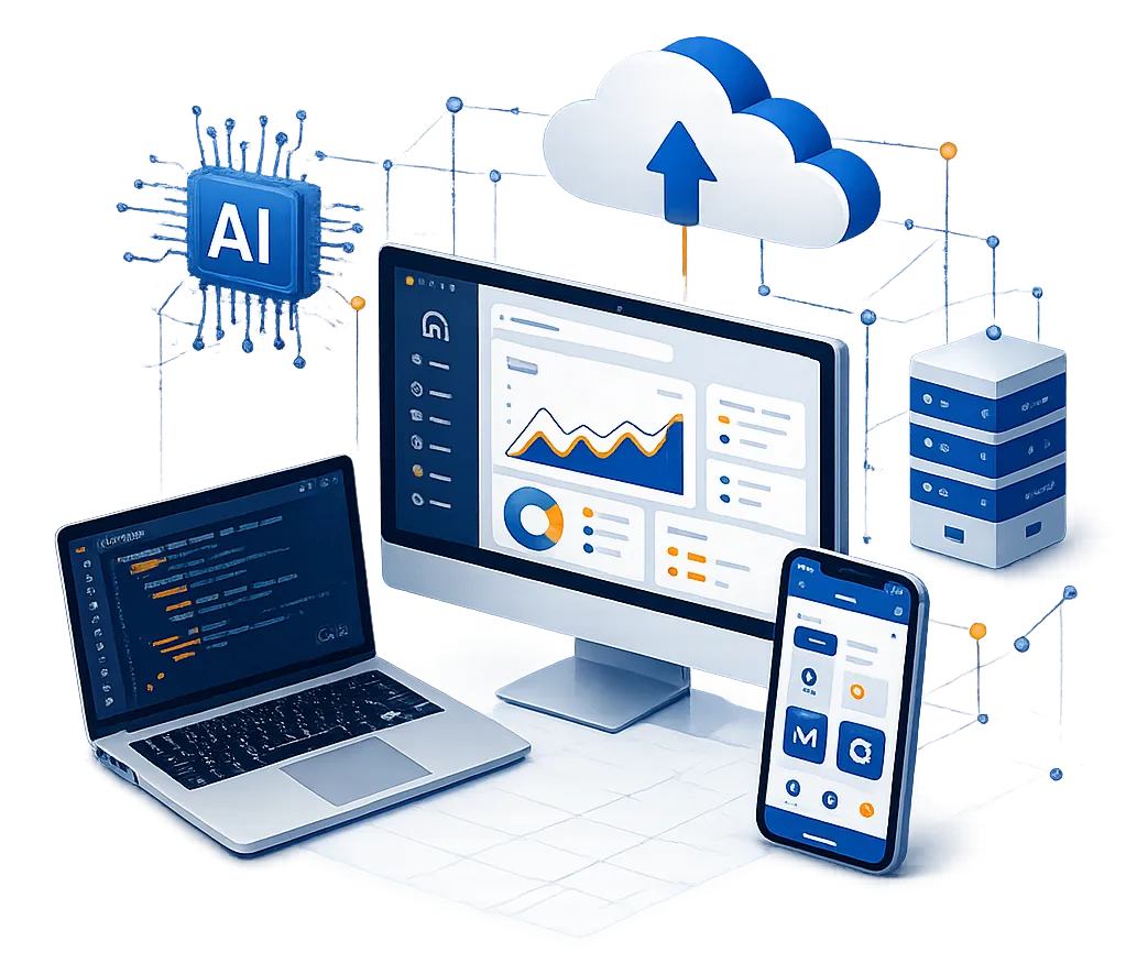 Modern Software Development Illustration